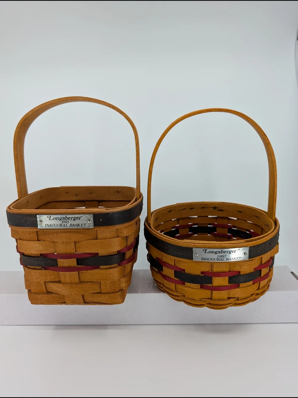 Longaberger Inaugural Baskets Set Of 4: 1989, 1993, 1997, 2001